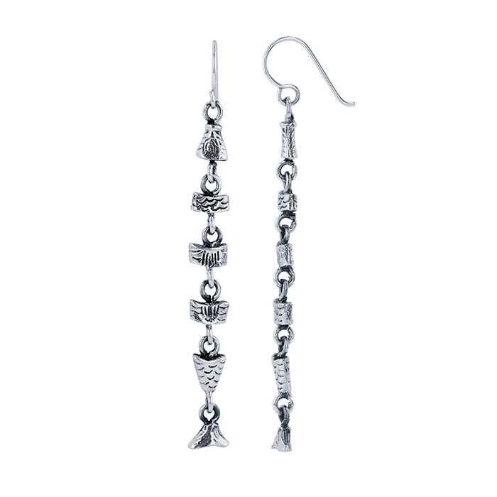 Sterling Silver Fish Earrings