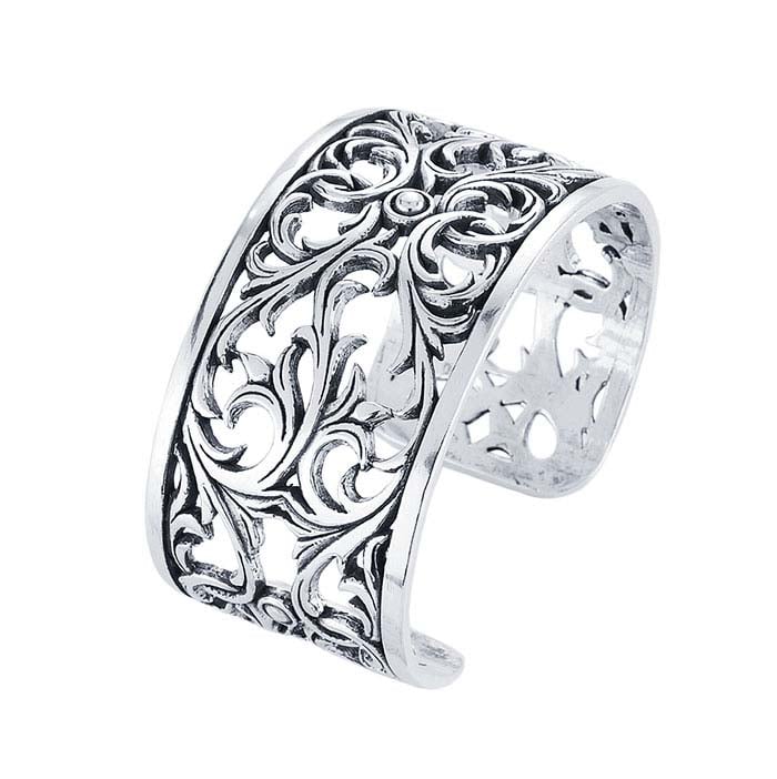 Sterling Silver Filigree Cuff Bracelet