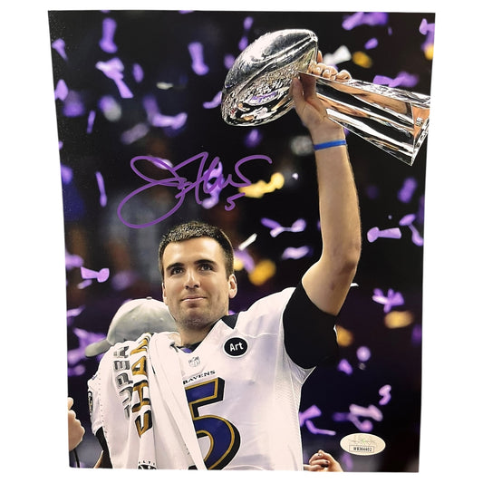 Joe Flacco Autographed Baltimore Ravens 8x10 Photo 2013 Super Bowl Champ Signed JSA Certified COA Auto 2024
