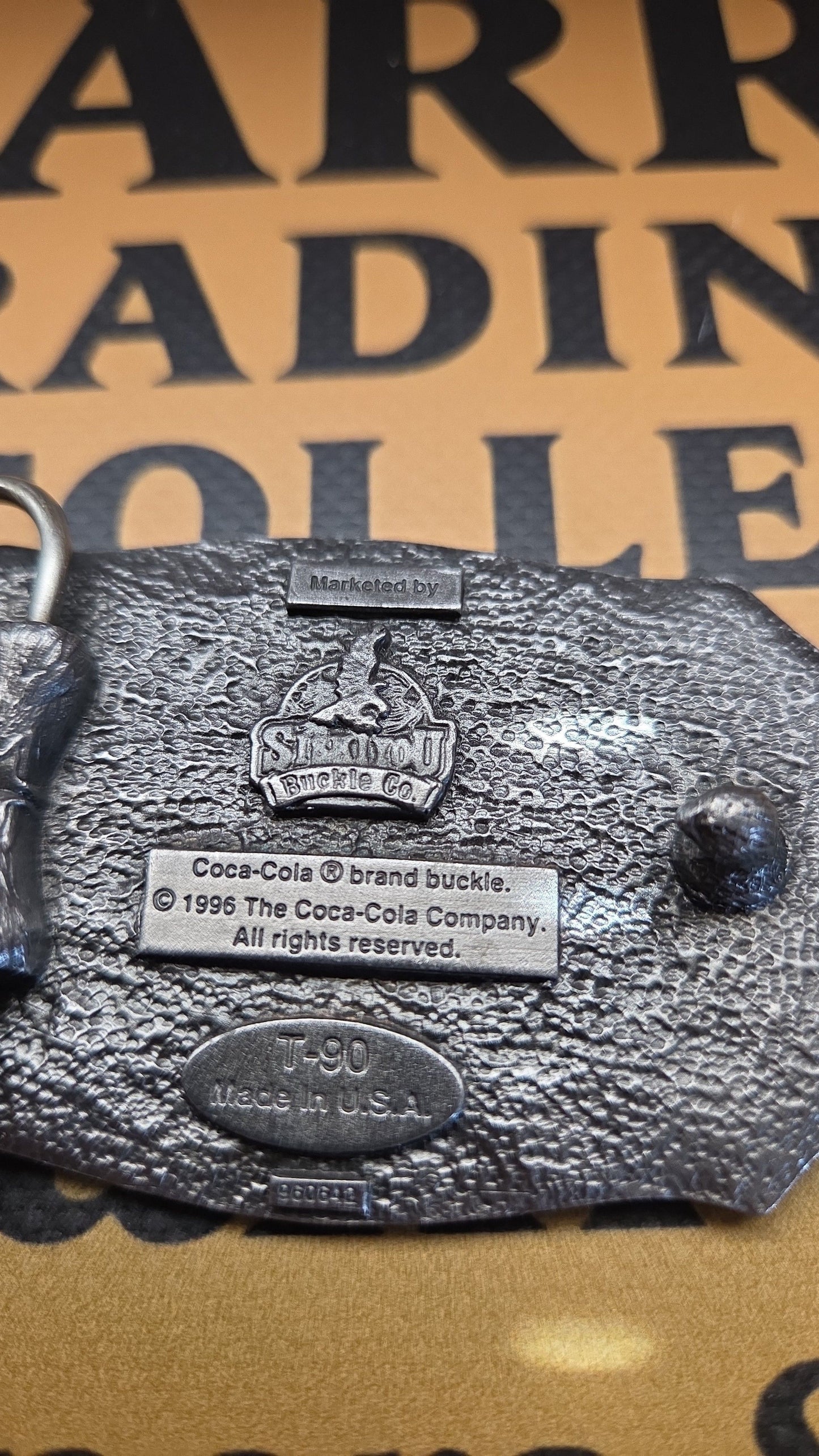 Vintage 1996 Coca-Cola T-90 Siskiyou Belt Buckle