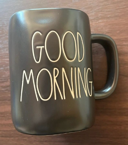 Rae Dunn Good Morning Black Mug (Pre-Owned)