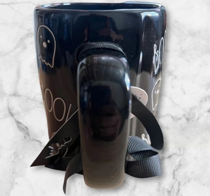 Rae Dunn Halloween Mug "BOO!" with Ghosts 2024