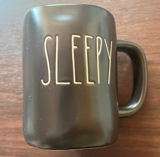 Rae Dunn Sleepy Black Mug (Pre-Owned)