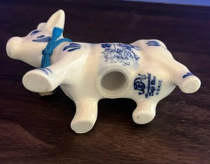 Vintage Delft Blue Cow Pepper Shaker