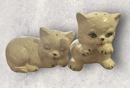 White Cat Salt & Pepper Shakers