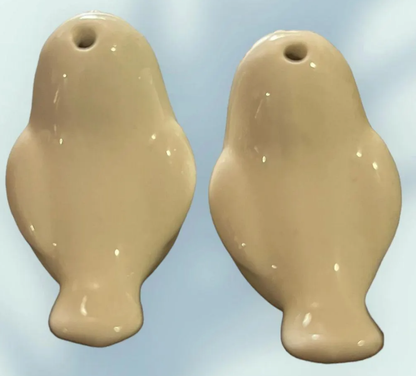 White Chickadee Salt & Pepper Shakers