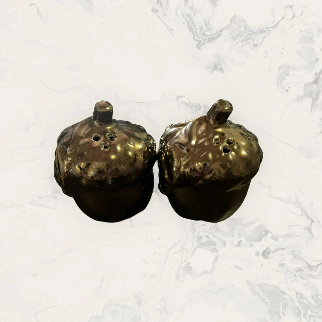 Bronze Acorn Salt & Pepper Shakers