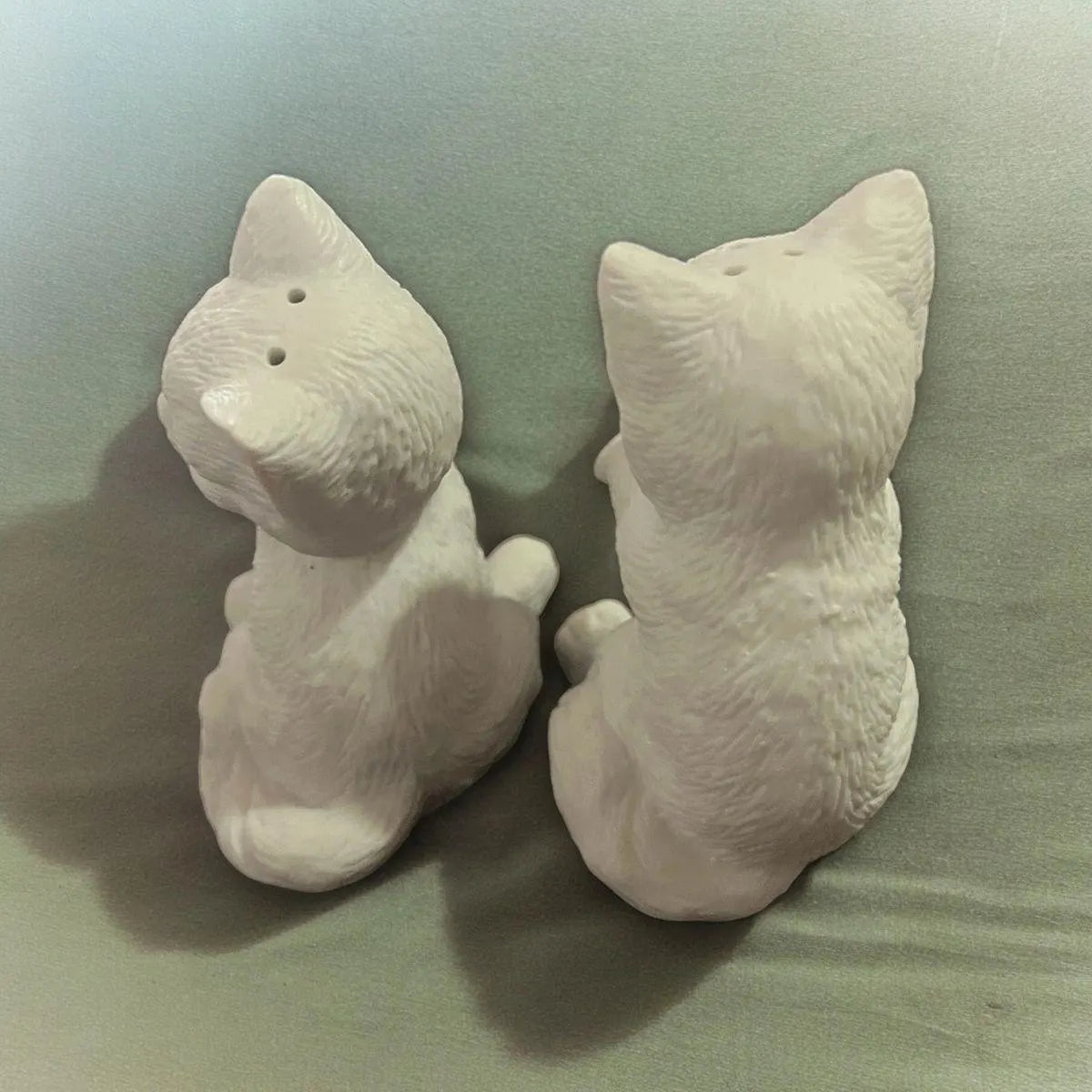 Hanging White Kitten Salt & Pepper Shakers