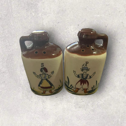 Little Brown Jug Dutch Boy and Girl Salt & Pepper Shakers