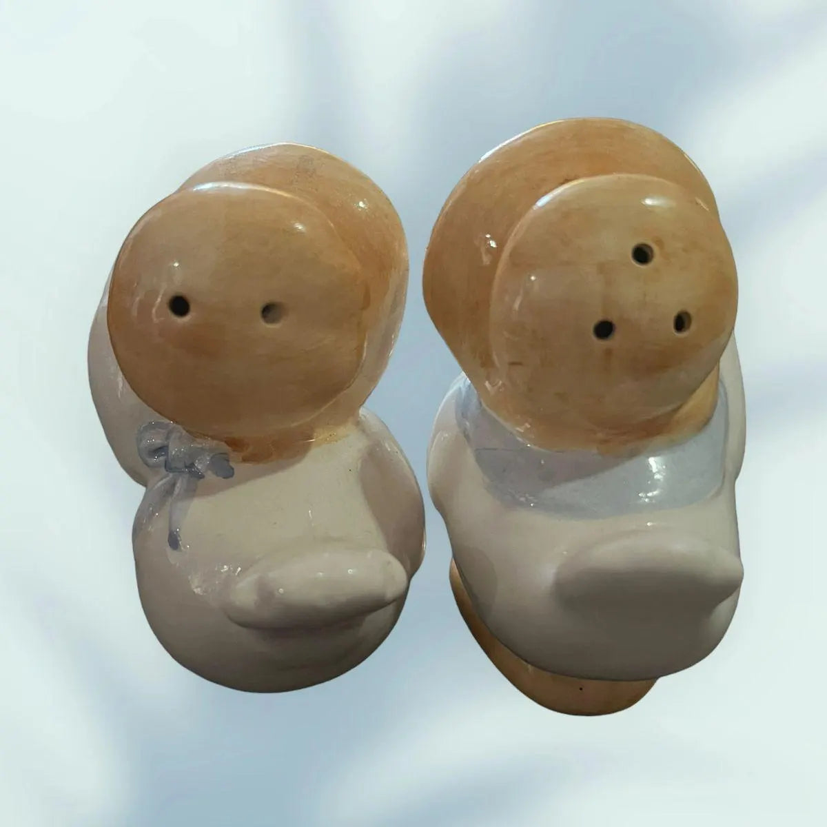 Country Geese with Bonnets Salt & Pepper Shakers