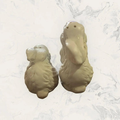 Pink and White Bunny Salt & Pepper Shakers