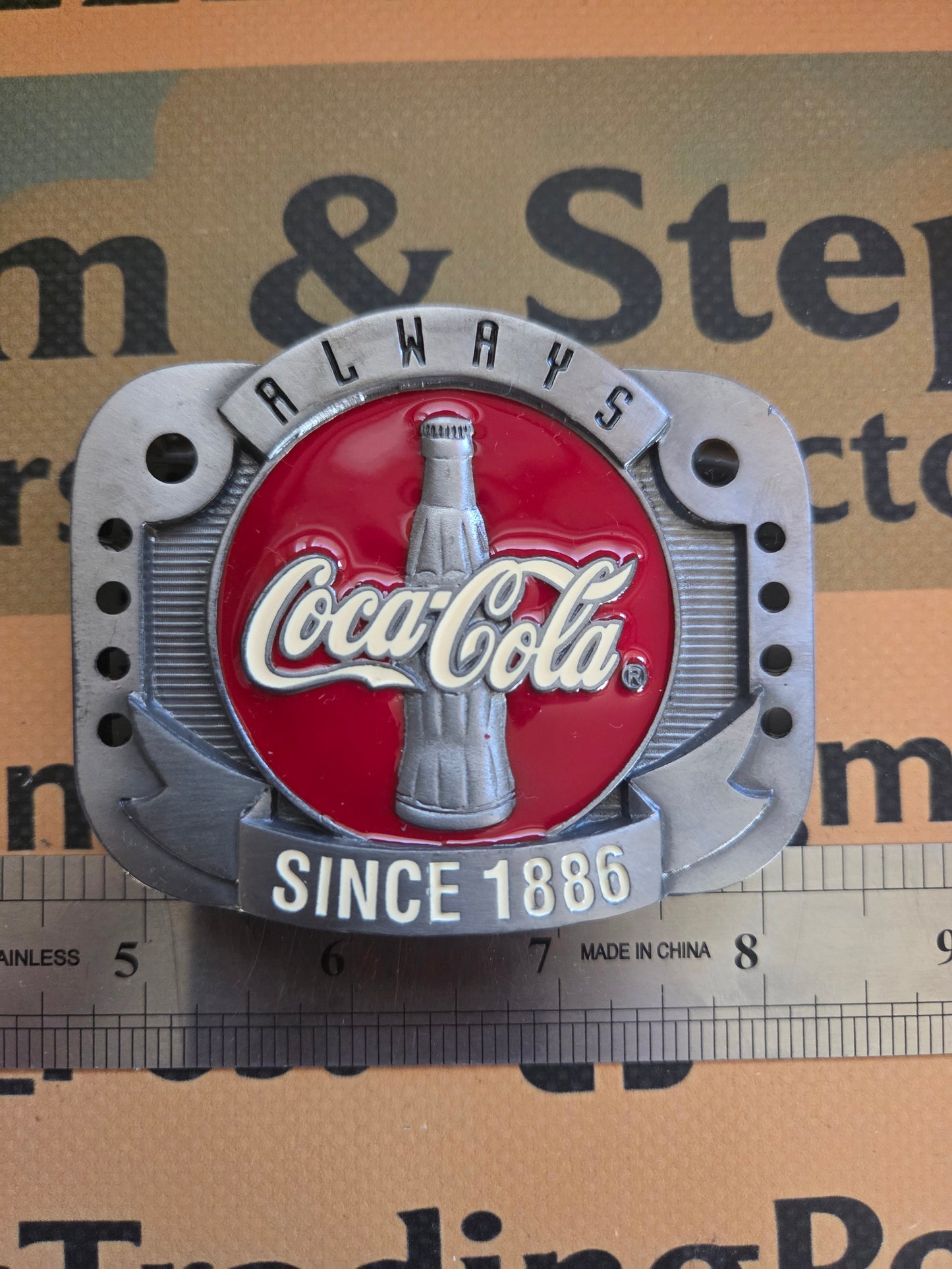 1998 Limited Edition Vintage Coca-Cola Belt Buckle with COA - Buckles of America