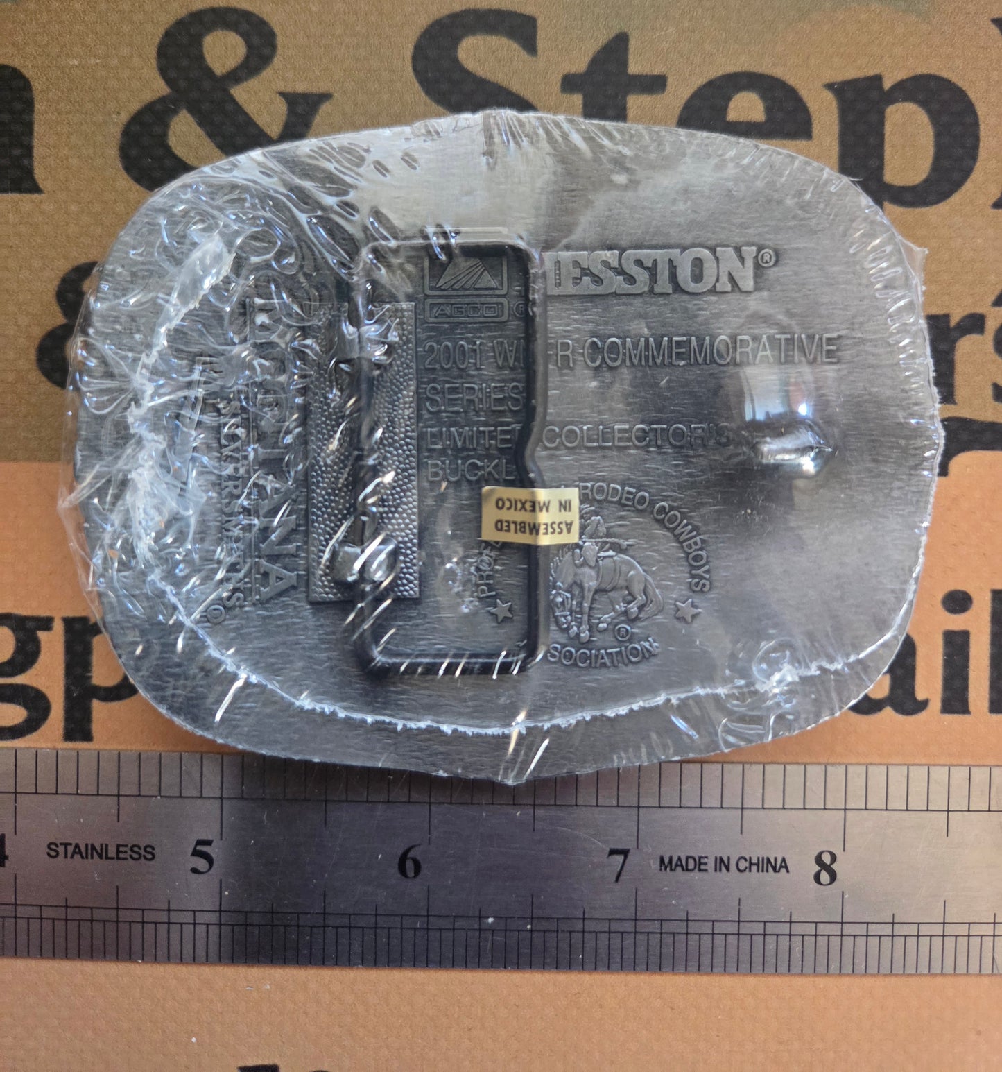 2001 Hesston NFR National Finals Rodeo Vintage Belt Buckle