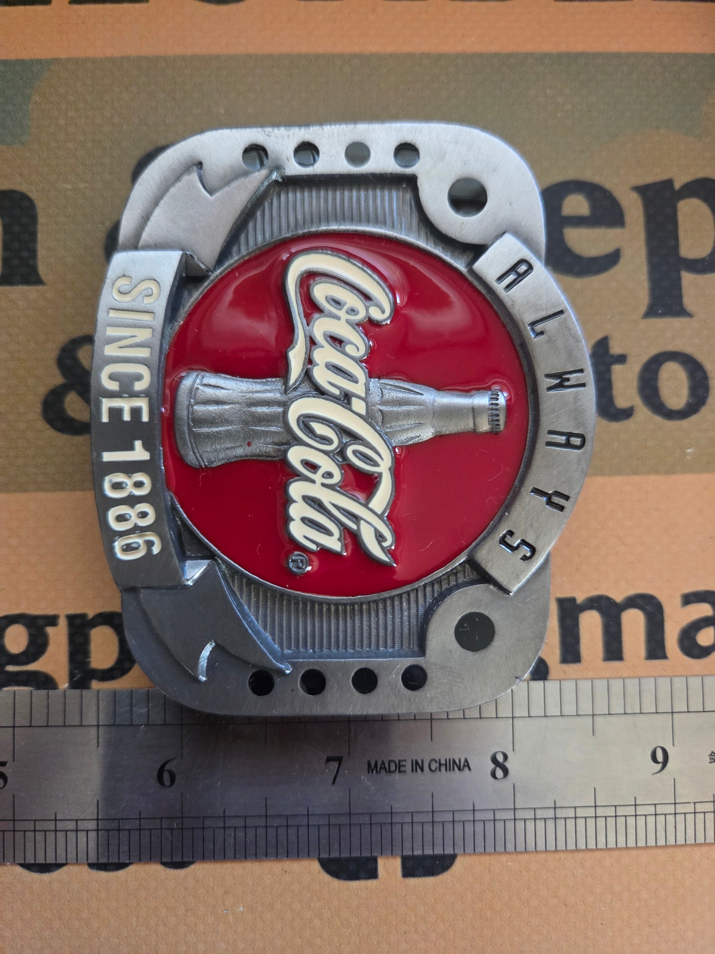 1998 Limited Edition Vintage Coca-Cola Belt Buckle with COA - Buckles of America