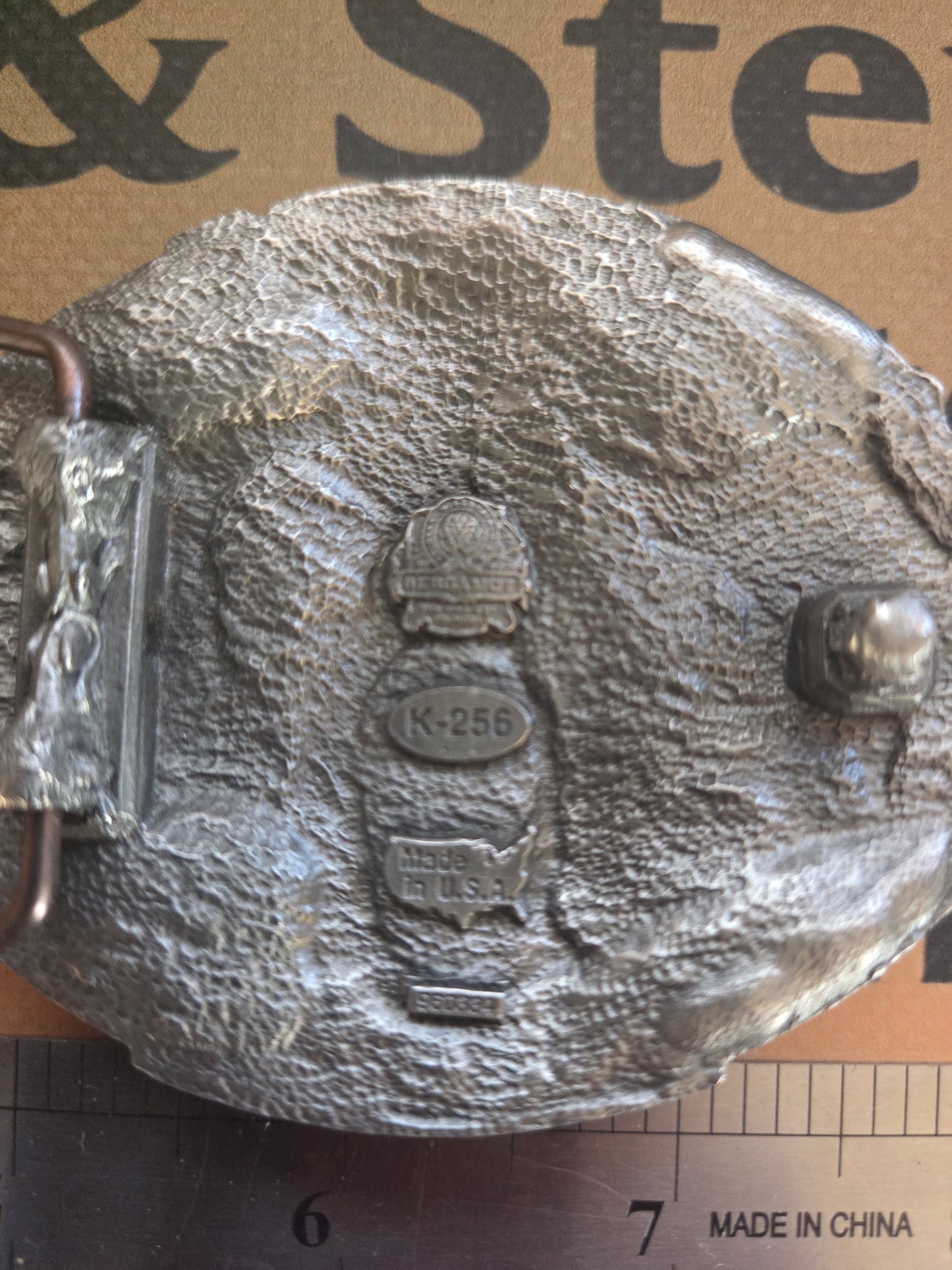 Vintage American Cowboy with Saddle Belt Buckle