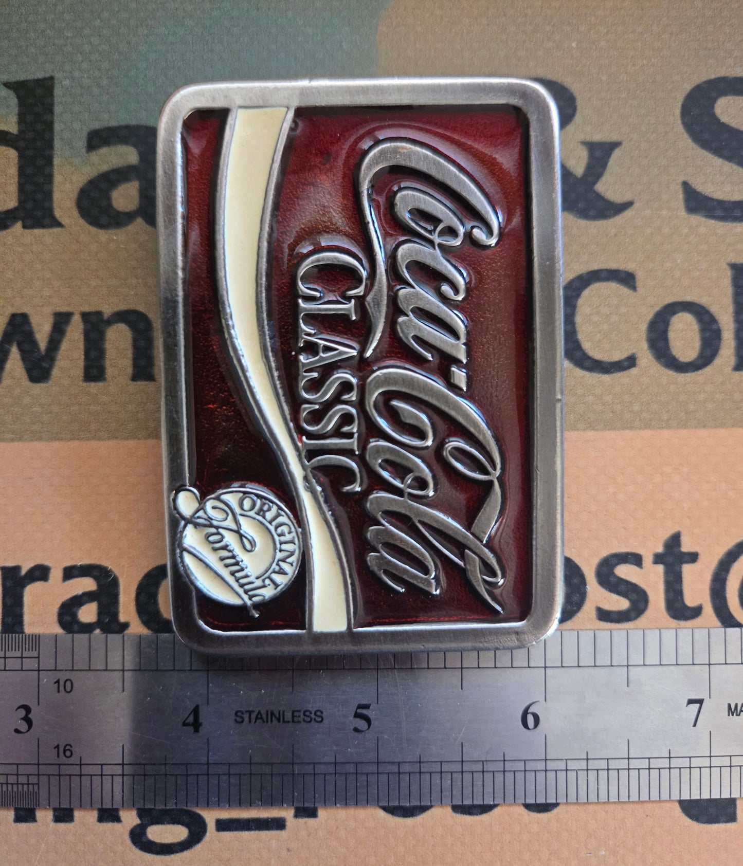 Vintage Coca-Cola Classic Original Formula Belt Buckle